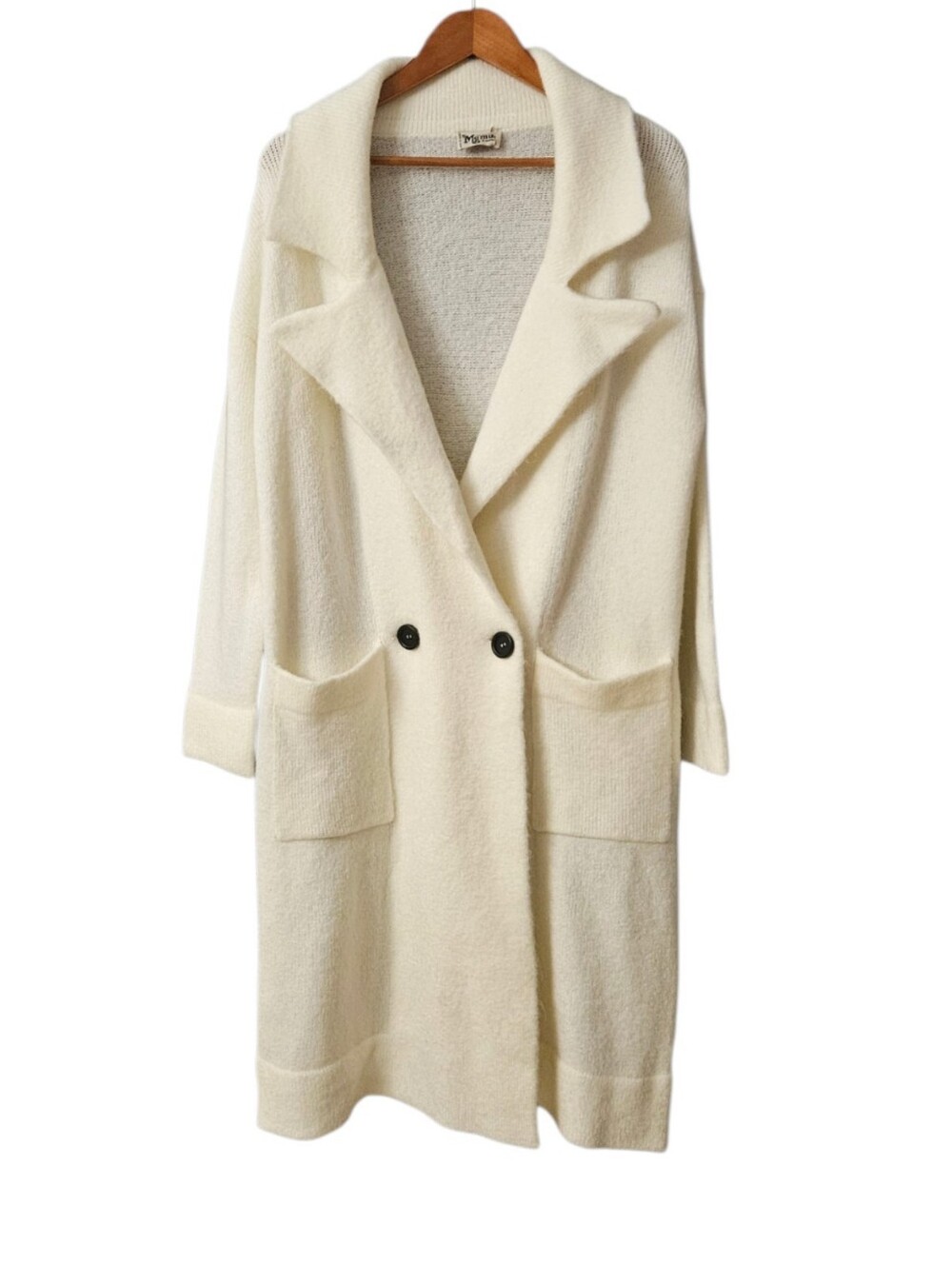 Show Me Your MuMu Melrose Sweater Jacket Cream Knit Women XS
